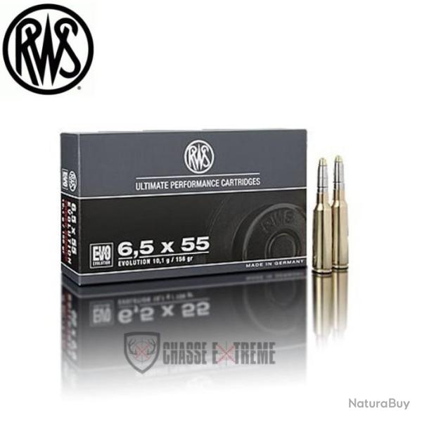 20 Munitions RWS Cal 6.5X55 SE 156gr EVO