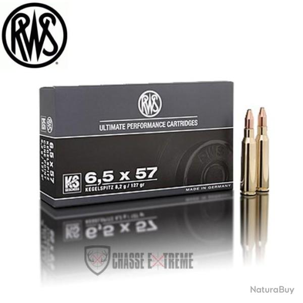 20 Munitions RWS Cal 6.5X57 127Gr KS