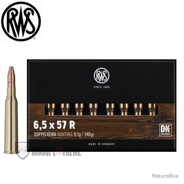 20 Munitions RWS Cal 6.5X57 R 140Gr DK