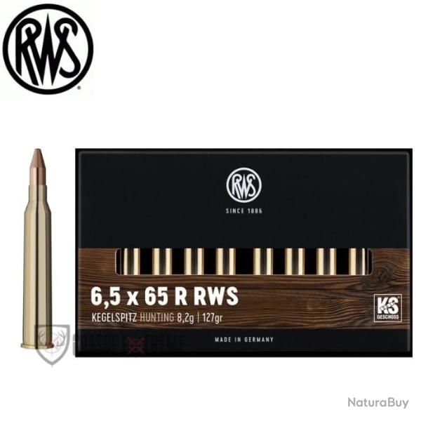 20 Munitions RWS Cal 6,5x65 R Rws 127Gr KS