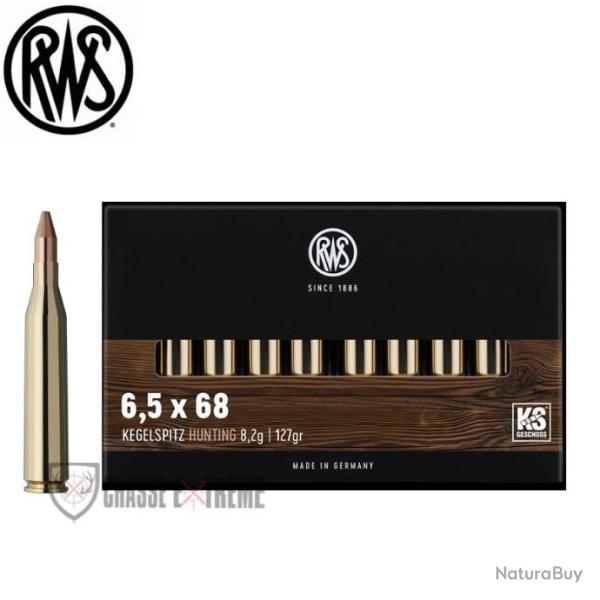 20 Munitions RWS Cal 6,5X68 127Gr KS