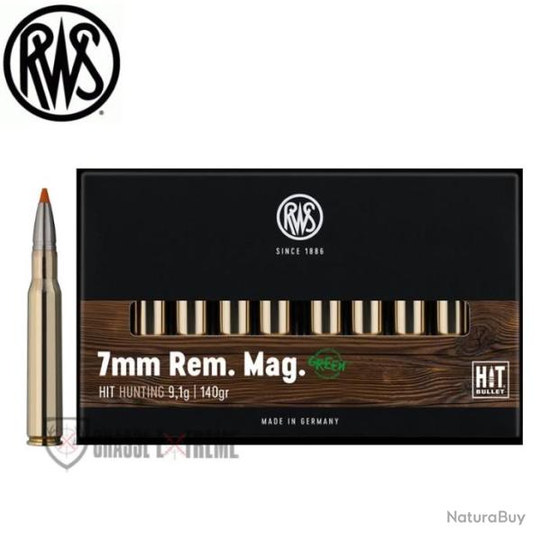 20 Munitions RWS Cal 7mm Rem Mag 140gr HIT