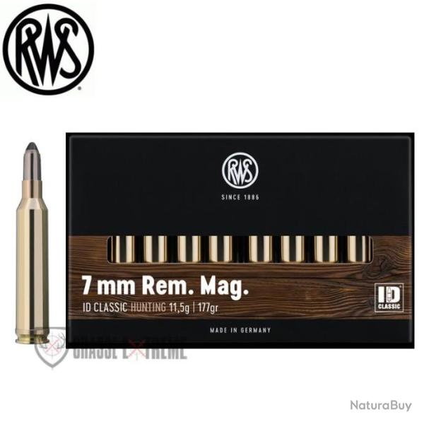 20 Munitions RWS Cal 7mm Rem Mag 177Gr ID Classic