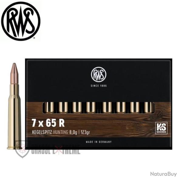 20 Munitions RWS Cal 7X65R 123Gr KS