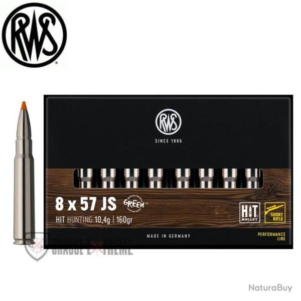 20 Munitions RWS Cal 8X57 JS 160gr Hit Short Rifle