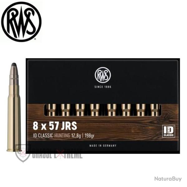 Boite de 20 Munitions RWS cal 8X57 JRS 198gr ID Classic