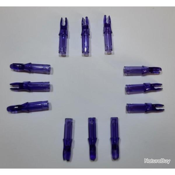 Lot de 12 Encoches Int�rieures Bohning Blazer Double Lock S-Nock Taille 6.2 Violet