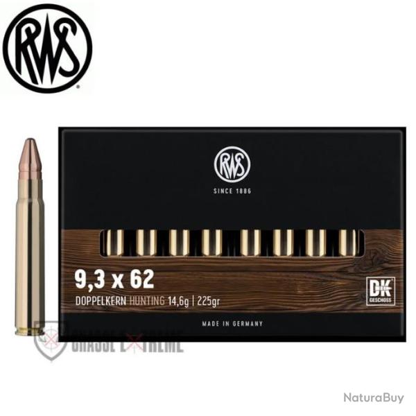 20 Munitions RWS Cal 9.3X62 225Gr DK