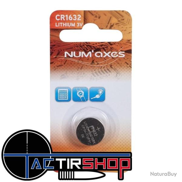 NUM'AXES - Blister 1 pile CR1632 lithium 3 V (Equivalence : DL1632)