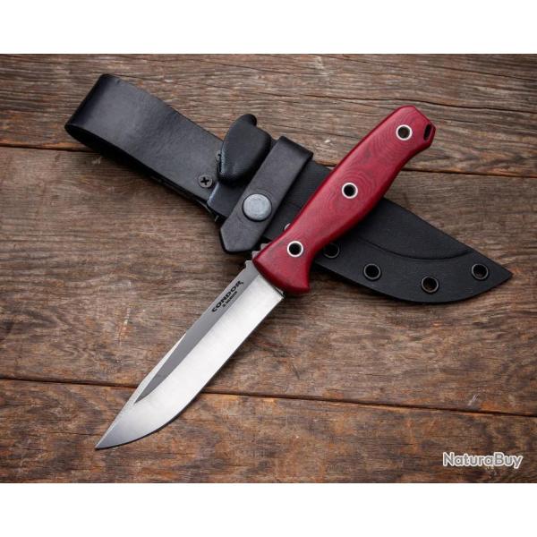 Couteau Condor Bushcraft Bliss Lame Acier Carbone 1075 Manche Micarta Etui Made Salvador CTK283247HC