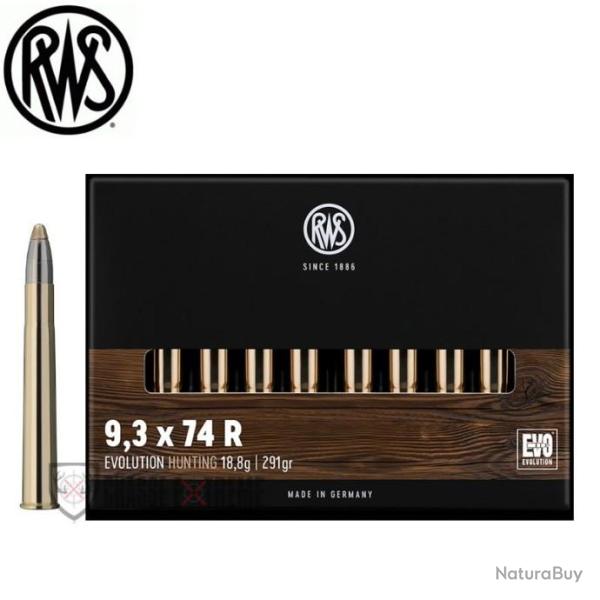 20 Munitions RWS Cal 9.3X74R 291gr Evolution