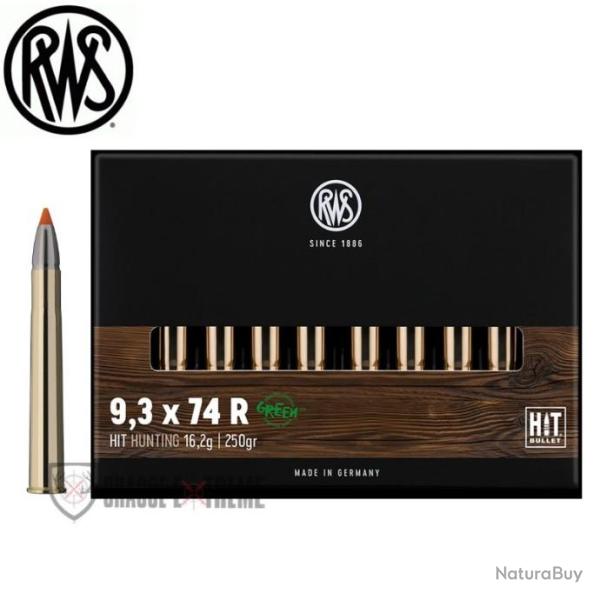 20 Munitions RWS Cal 9.3X74 R 250gr HIT