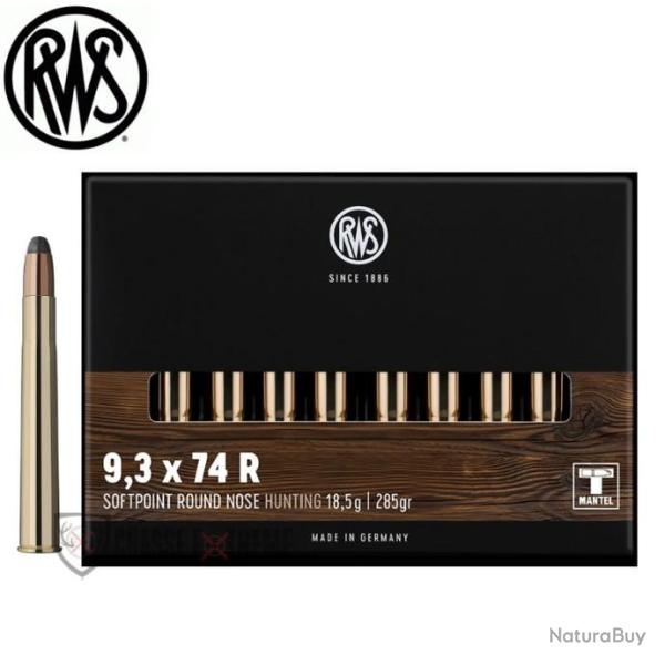 20 Munitions RWS cal 9.3X74R 285gr TMR