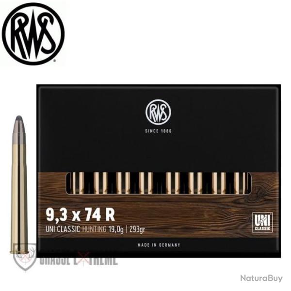 20 Munitions RWS Cal 9.3X74R 293Gr UNI Classic