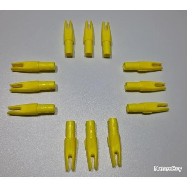 Lot de 12 Encoches Int�rieures Easton Super Nock S-Nock Jaune Heavy 6.2mm