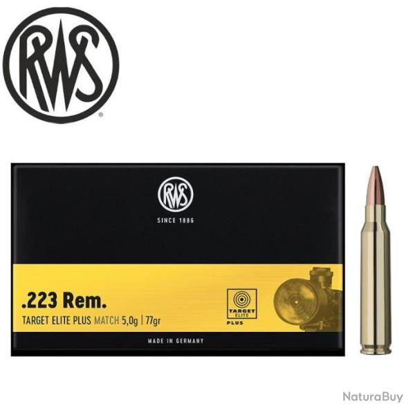 20 Munitions RWS Cal 223 Rem 77gr Target Elite Plus