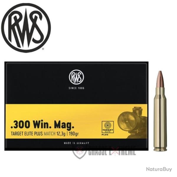 20 Munitions RWS Cal 300 Win Mag 190gr Target Elite Plus