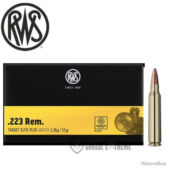 20 Munitions RWS Cal 223 Rem 52gr Target Elite Plus Match