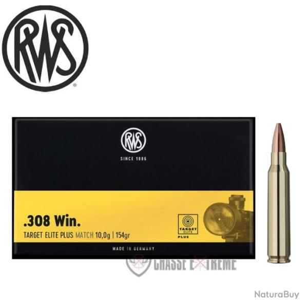 20 Munitions RWS Cal 308 Win 154gr Target Elite Plus