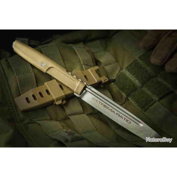 Couteau Extrema Ratio Mamba HCS Lame Tanto N690 Manche Foeprene Etui Kydex Made Italy EX0477HCS