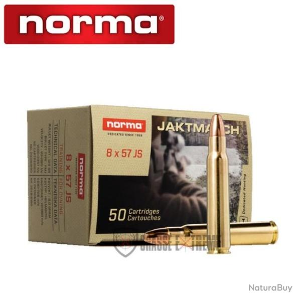 50 Munitions NORMA Cal 8x57 Js 123gr Jakt Match