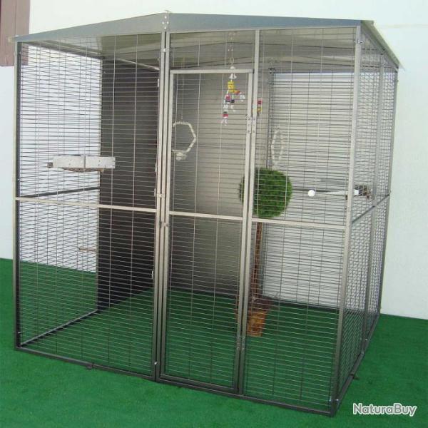 Voli�re de jardin GEANTE 4m� cage perroquet amazone gris du gabon cacatoes avis cielterre-commerce
