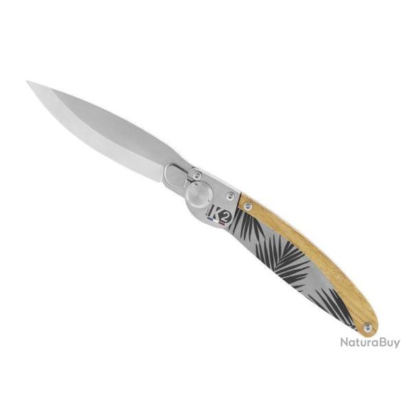 COUTEAU K2 OLIVIER DECOR FEUILLES