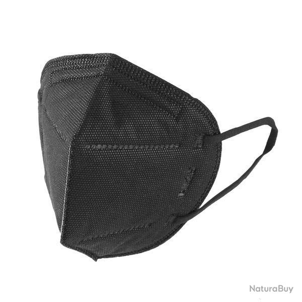 LOT DE 50 MASQUES FFP2 KN95 COULEUR NOIR CONTRE LA PROLIFERATION DU CORONAVIRUS (COVID-19)