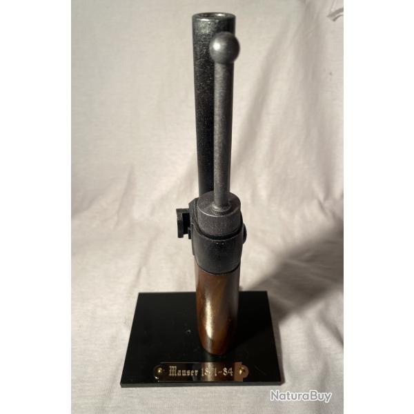 SUPPORT PRESENTOIR POUR BAIONNETTE MAUSER 71/84 AVEC PLAQUE GRAVEE