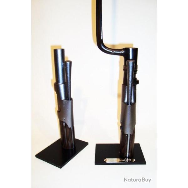 SUPPORT PRESENTOIR POUR BAIONNETTE CHARLEVILLE 1777/AN IX AVEC PLAQUE GRAVEE