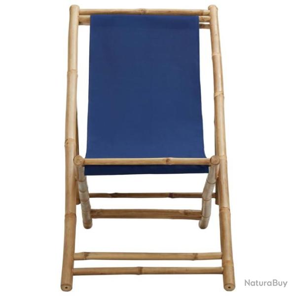 Transat en toile - Bleu - R�sistant - Pliable - LIVRAISON GRATUITE - TOP ENCHERE