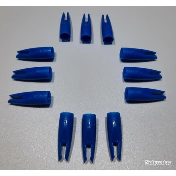 Lot de 12 Encoches Bohning T-Nock 5/16 Bleu