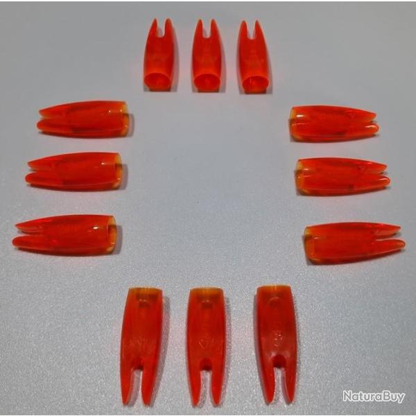 Lot de 12 Encoches AAE Z-Nock 5/16 Fluo Orange