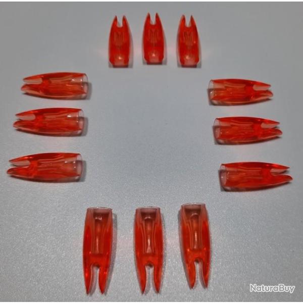 Lot de 12 Encoches AAE Z-Nock 9/32 Fluo Orange