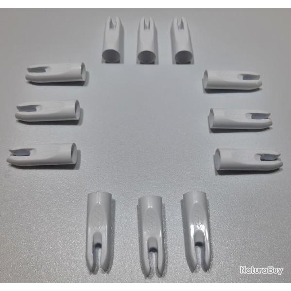 Lot de 12 Encoches AAE Plastinock 9/32 Blanche