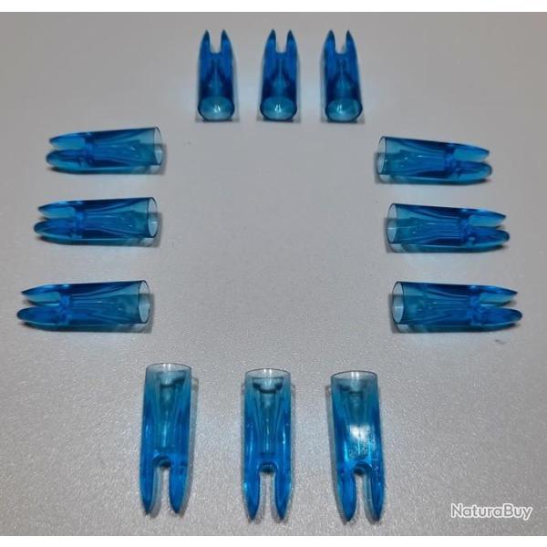 Lot de 12 Encoches AAE Plastinock 9/32 Bleue