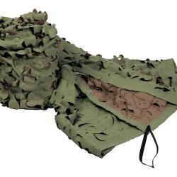 Filet Camouflage Stepland Camo Cord&eacute; Kaki Et Marron 3 X 3 M&egrave;tres