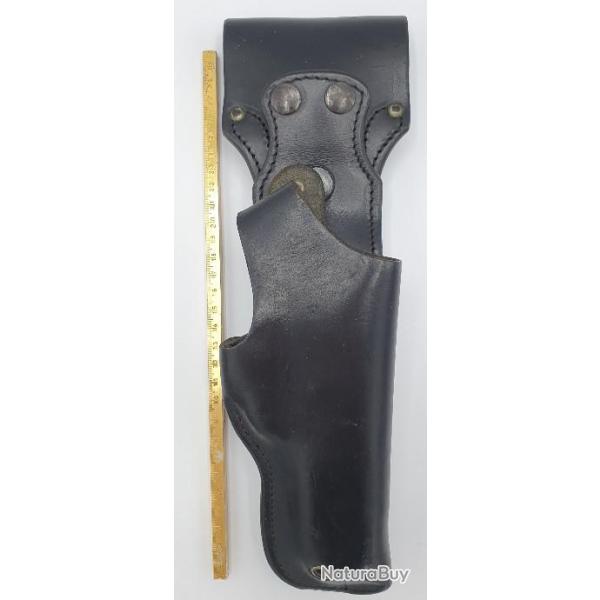 Holster cuir de ceinture pour arme inconnue.