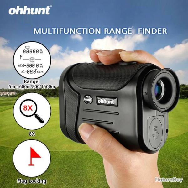 Ohhunt -t�l�m�tre Laser monoculaires multifonctions 8X 600M 800M 1500M LIVRAISON GRATUITE!