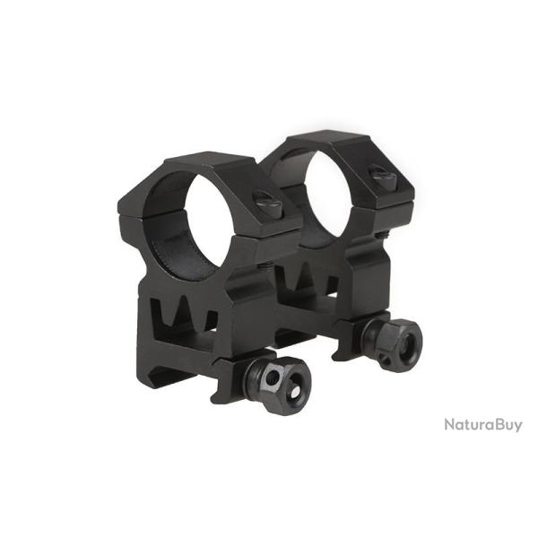 Anneau 25mm Haut (Set 2pcs) Noir (Theta Optics)