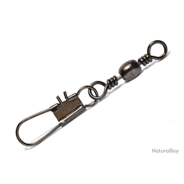 EMERILLON CHAINE BARILS + AGRAFES INTERLOCK BLACK Taille 18