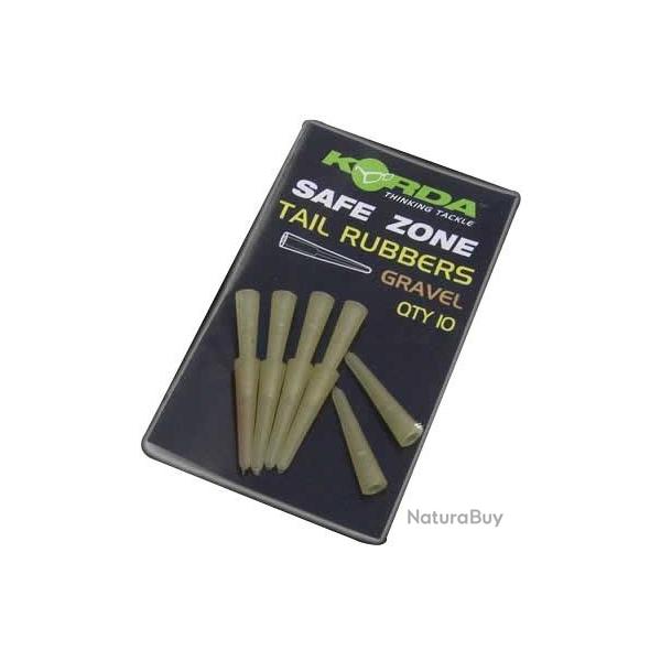 KORDA SAFE ZONE TAIL RUBBER VERT 10 PIECES