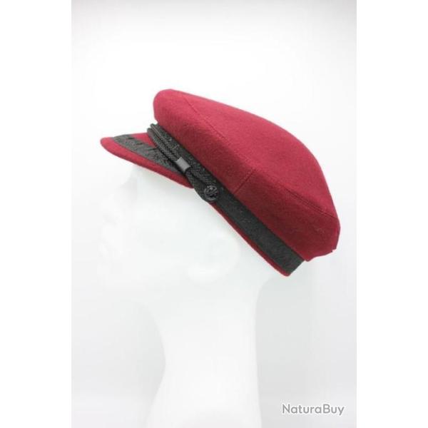 Casquette plate de marin vintage toutes saisons (Bordeaux)