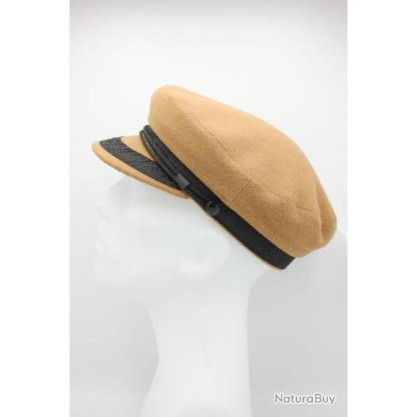 Casquette plate de marin vintage toutes saisons (beige)