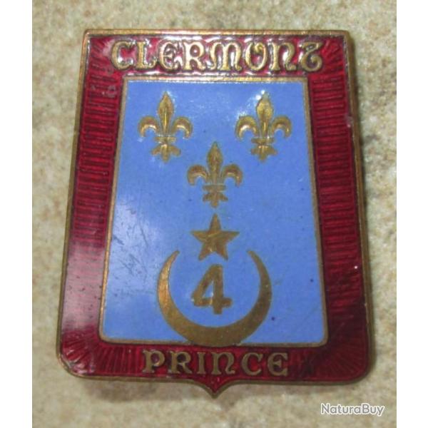 4� Chasseurs, Clermont Prince, �mail bleu ciel,lisse, 2 bol�ros grav�s(�)