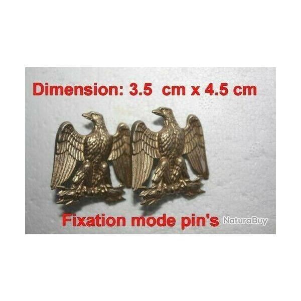Lot de deux aigles Empire  dor�s (reproduction) n
