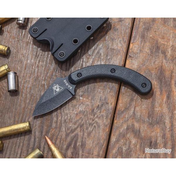 Couteau KA-BAR TDI Ladyfinger Lame Acier AUS-8 Manche Zytel Etui Plastic KA1494