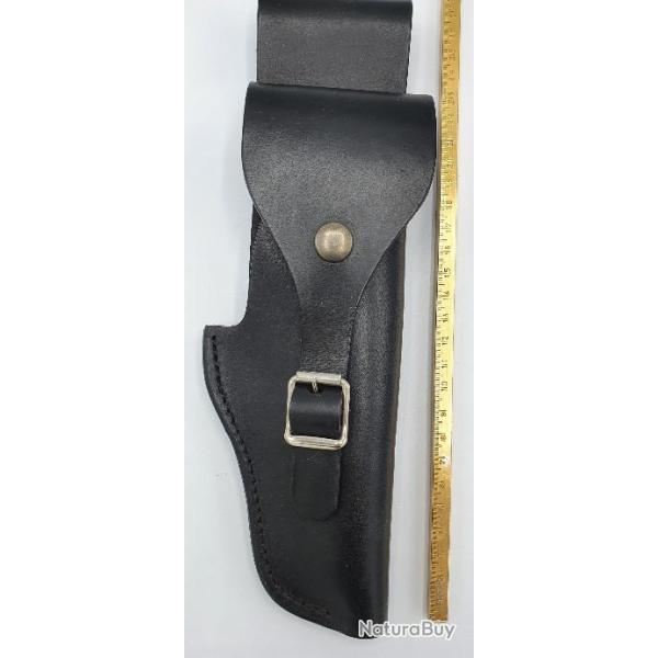 Holster cuir marque : "SPJ" - 9mm droitier.
