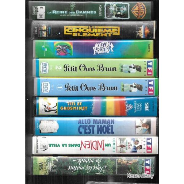 vhs lot de 24 vidos humour , action, aventure ,dessins anims, suspense avant destruction
