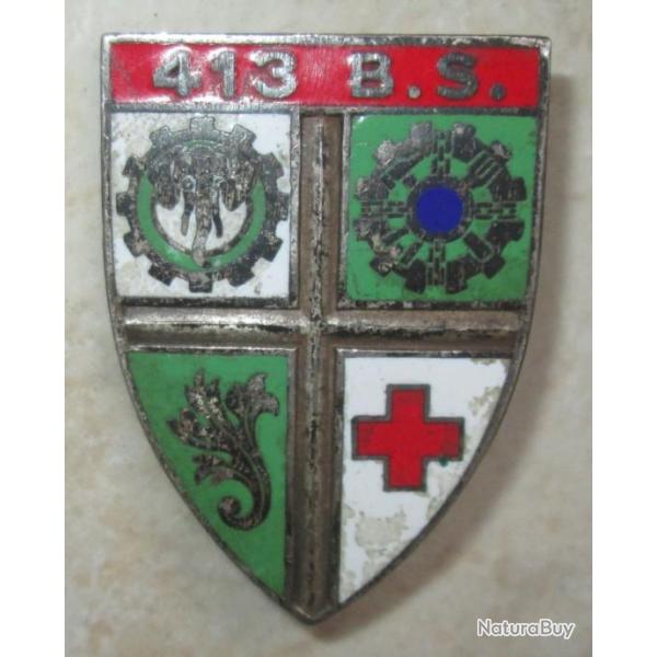 413� Bataillon des Services, �mail, dos guilloch�